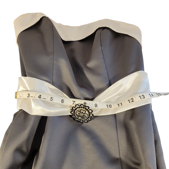 Alfred Angelo Slate Gray Prom Formal Night Gown Bell Dress See Measurements - Picture 15 of 16